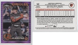 2024 Topps Chrome Purple Sonar Refractor /275 Heston Kjerstad #142 Rookie RC