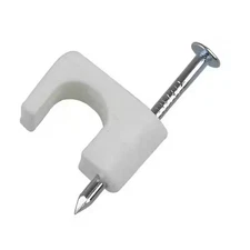1/4 In. White Polyethylene Coaxial Staples (25-Pack)