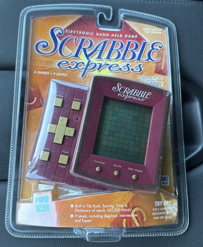 Vintage Scrabble Express Handheld Electronic Game 1999 Hasbro - Neu & Versiegelt