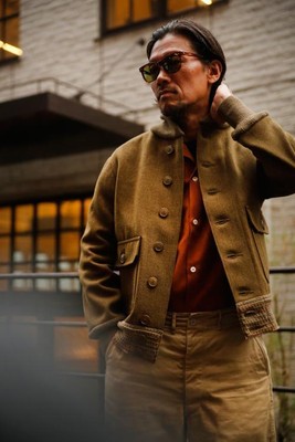 Joe McCoy C.C.C. WOOL JACKET OLIVE (42) #0509 | eBay