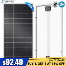 200W 12V Monocrystalline Solar Panel Home RV Power Off Grid PV Camping Caravan