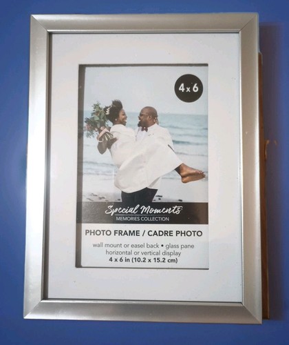 Set of 3-Special Moments Photo Frames 4x6-Silver Wall Mount/Easel Back-3 For 5 - Picture 2 of 6