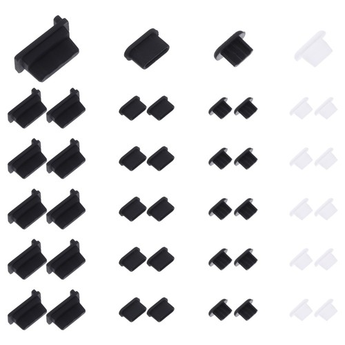 40 Pcs Poussières Mobile Prévention USB Port de Charge Couvercles Silicone