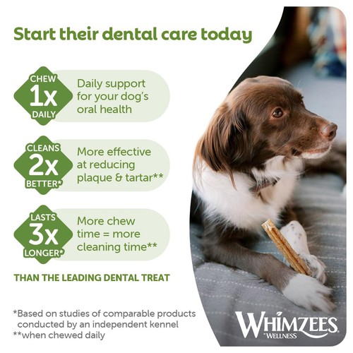WHIMZEES By Wellness Stix, Dog Dental Sticks, 56 Pieces, Size XS, Dog Chews uk - Bild 3 von 7