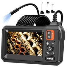 Endoscope Camera with Light, Borescope Camera with 4.3" IPS Screen, 1080P HD 