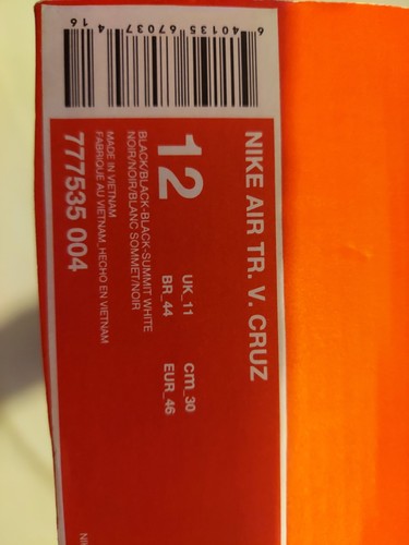 Mens New Nike Air Victor Cruz 12 Black Athletic Shoes Sneakers - Picture 5 of 5