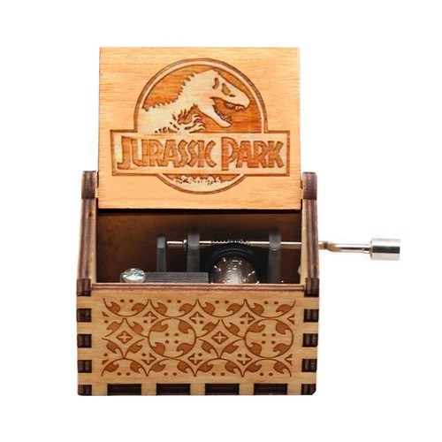 Carillon HOT in legno manovella nero Jurassic Park regali vacanze bambini - Foto 12 di 24