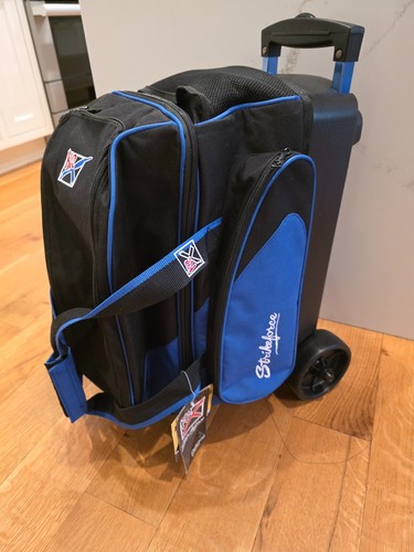 New KR Strikeforce Cruiser Black Blue 2 Ball Roller Bowling Bag