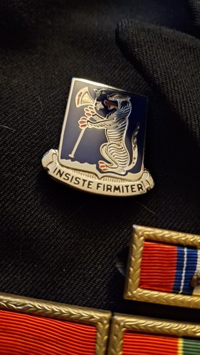 US Army men's Dress Blue Uniform Jacket Coat sz 38 LC Derossi & Son With Pins - Picture 3 of 14