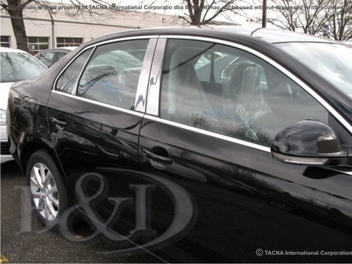 VOLKSWAGEN JETTA CHROME PILLAR POSTS 6PCS 2006-2010 - Picture 1 of 2