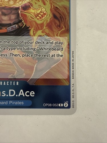 ONE PIECE CARD GAME - RARE 0P08-52 - PORTGAS.D.ACE - NM/MT - TWO LEGENDS - Bild 2 von 3