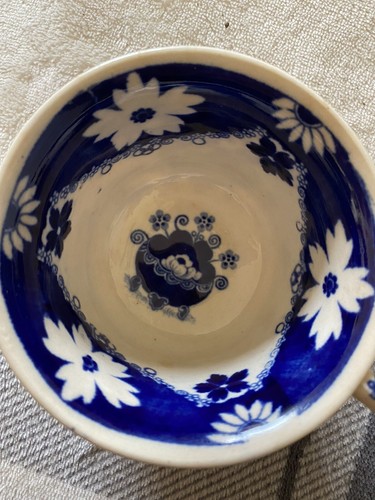 ANTIQUE C.1822 STAFFORDSHIRE HILDITCH & SON BLUE WHITE Eskimo Child EARLY TEACUP - Picture 2 of 19