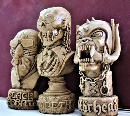 AC/DC GOLDEN BELL HEAVY METAL BUST RESIN ACDC ROCK HELL´S BELLS HIGH VOLTAGE ART - Picture 16 of 24