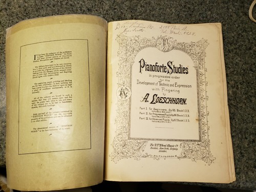 A. Loeschhorn Piano Sheet Music Edition Wood OP 66 Progressive Studies Book F22 - Picture 3 of 9