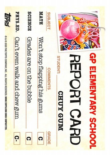 GARBAGE PAIL KIDS 2020 TARDE TO SCHOOL BORDO VIOLA PARALLELO PICK-A-CARD GPK W@W - Foto 177 di 401