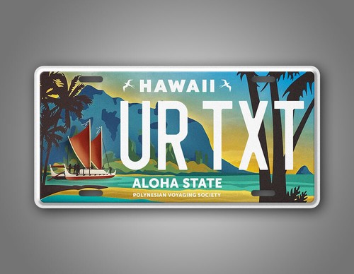 Placa de licencia de viaje polinesia de Hawai personalizada 6x12 etiqueta automática personalizada - Imagen 4 de 6