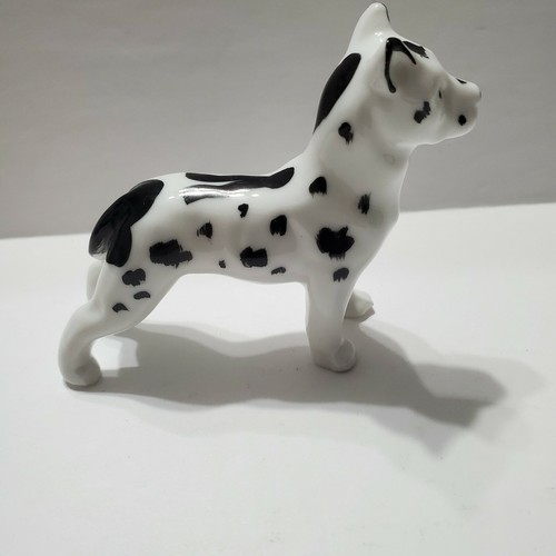 Dalmatinische HARLEKIN Hundefigur Deutschland HANDBEMALT SELTEN BULLDOGGE HAUSTIERTIER - Bild 3 von 9