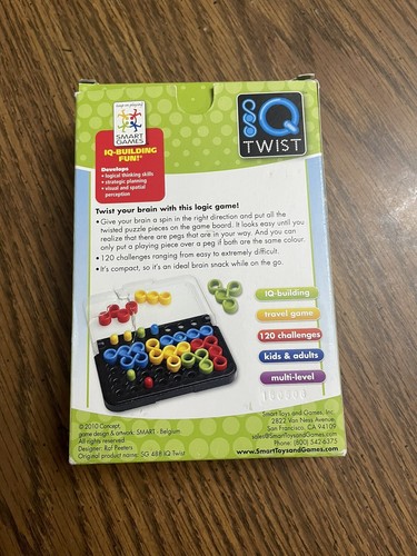SmartGames IQ Twist a Fun 3D Travel Game Ages6+ 120 Challenges NEW E14E - Picture 2 of 3