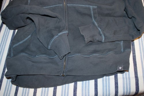 Small WORN TWICE Men's Life is Good Softwash Blue LS Zip Front Hoodie Sweatshirt - Picture 5 of 7