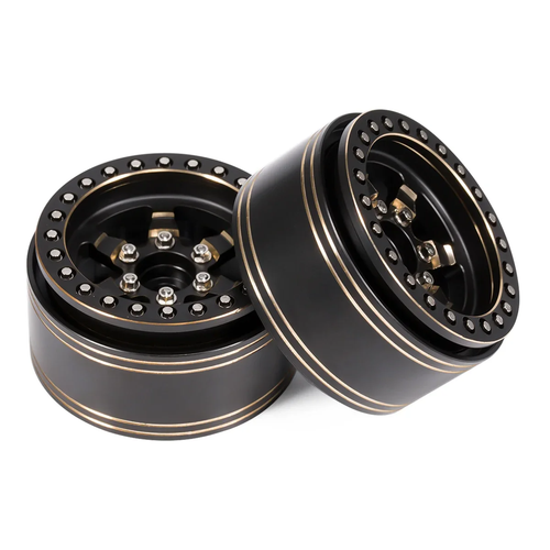 Brass Heavy 1.9" Beadlock Wheel Rim for 1/10 RC Crawler Axia SCX10 II III TRX4 - Picture 10 of 12