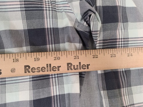 FOSSIL 54 Shirt Mens Medium Gray Plaid Classic Fit Long Sleeve Casual - Picture 7 of 10