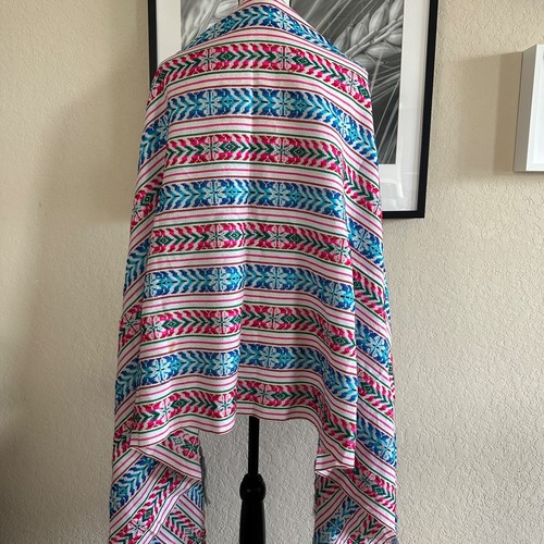 Traditional Mexican rebozo Mexican shawl,fringed wrap 75" x 29 1/2" fringe 7" - Picture 2 of 5