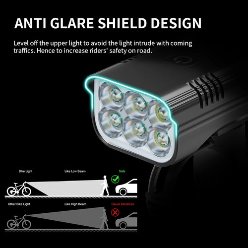 Bike Light Rainproof USB Rechargeable LED Bicycle Light Super Bright Flashlight - Picture 4 of 24