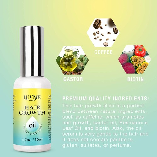 Luv Me Care Biotin Hair Growth Oil Hair Growth Serum, Thicker Longer EXP 06/2025 - Picture 4 of 7