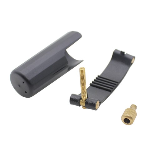 Plastic Cap & Leather Ligature Fastener for Tenor Sax Bakelite Mouthpiece J8J3 - Picture 12 of 12