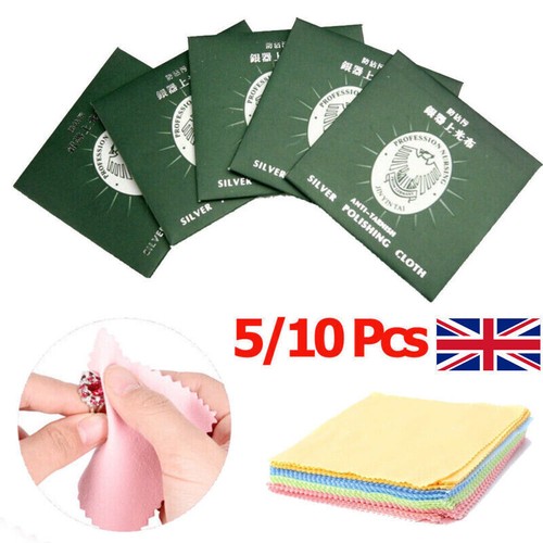 2023 Anti Tarnish Silver Jewellery Cleaning Cleaner Polishing Cloth UK - Picture 1 of 14