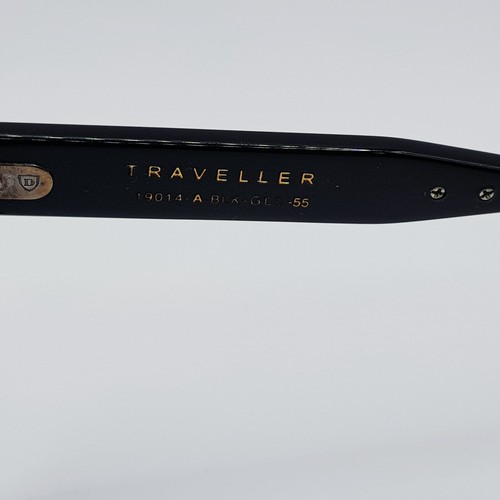 DITA Womens 19014-B-BLK-55 Blue Gold Matte Black Acetate Traveller Sunglasses - Picture 8 of 14