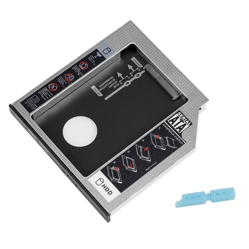 HDD Caddy 9.5mm Tray 2.5 Inch SATA 2nd SSD Hard Drive Laptop Shockproof Adapter - Afbeelding 1 van 8