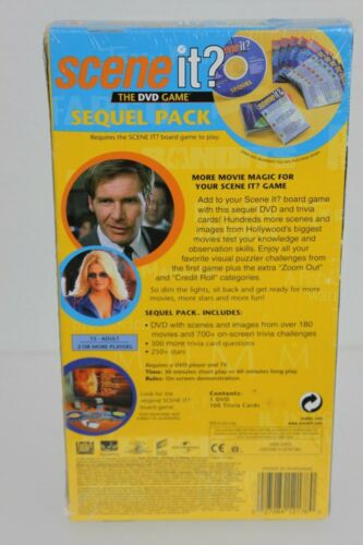 Scene It Sequel Pack Movie Edition Film Clips Trivia Cards Movie Stars NEW - Picture 4 of 7