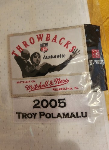 Troy Polamalu Pittsburgh Steelers Super Bowl XL Mitchell & Ness Jersey 44 Large - Picture 12 of 24