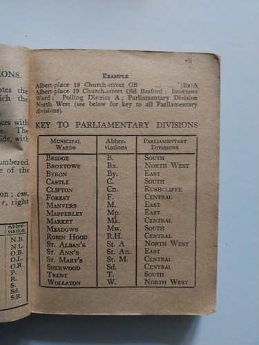 1953 Bedells' Pocket Street Directory Nottingham Arnold & West Bridgford - Imagen 9 de 11