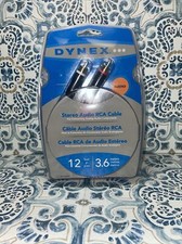 Dynex DX-AV221 12Ft. Premium Stereo Audio RCA Cable Factory Sealed