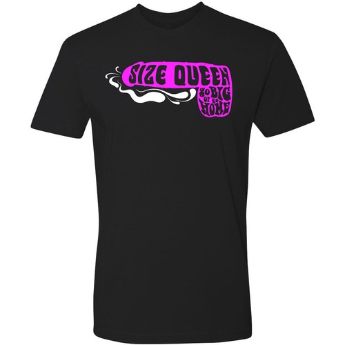 Unisex Ringer Tee T-shirt Cotton Novelty 70s Funny SIZE QUEEN Vanner Chopper - Picture 2 of 5
