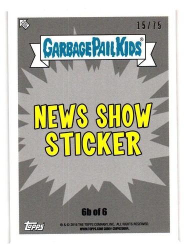 2016 GARBAGE PAIL KIDS SERIES 2 PRIME SLIME TRASHY TV PICK YOUR CARD BLOODY RED - Picture 225 of 323