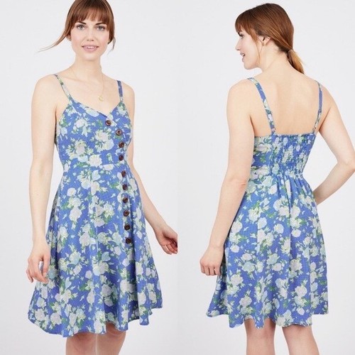 ModCloth Sentimental blue floral sundress NWT XXS - Picture 2 of 12