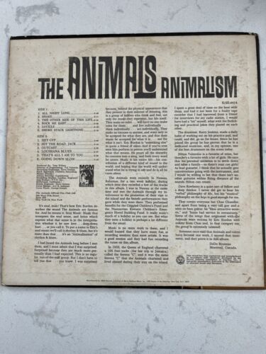 The Animals “Animalism” MGM Records LP Vinyl EX Cover G+ 1966 - Picture 2 of 6