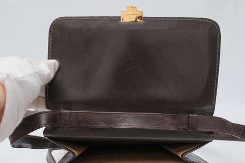 Vintage Gucci Shoulder Bag Purse Crossbody Sherry Line Suede Leather Authentic - Picture 14 of 24