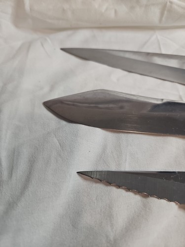 Vintage EKCO Arrowhead Flint Set Of 3 Stainless Steel Made In The USA  Knives - Picture 12 of 15