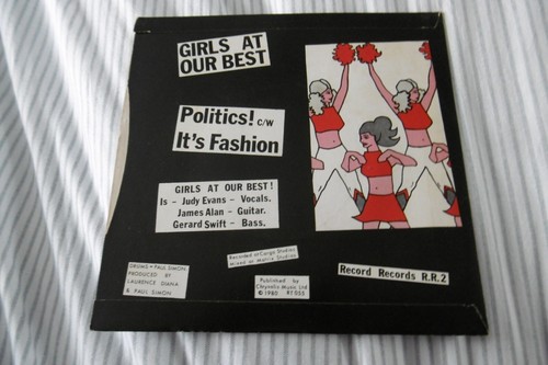 GIRLS AT OUR BEST POLITICS / IT'S FASHION 1980 7" 45 RPM VINYL SINGLE RT 055 - Picture 4 of 4