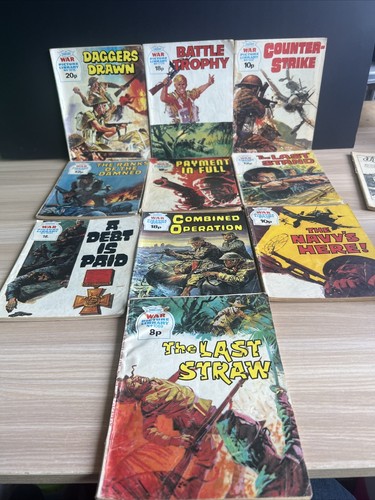 war picture library Vintage comics Books job lot
