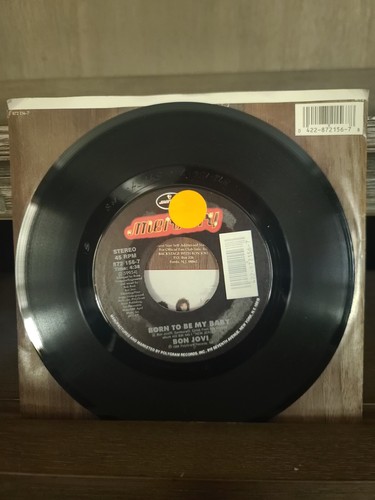 Bon Jovi "Born To Be My Baby / Love For Sale" 45 RPM VG F193 - Picture 3 of 4