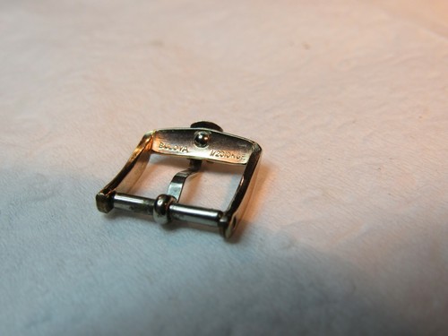 Correa de reloj Accutron Tuning Fork AMARILLO oro relleno hebilla 13 mm 1/2" interior NOS - Imagen 6 de 7