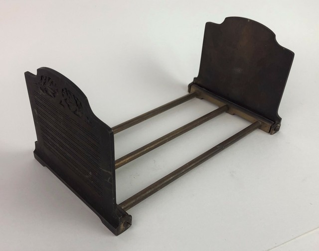 antique Brass Art Nouveau Expanding Sliding Book Rack Bookends eBay