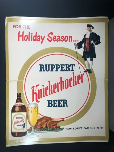 1950's Ruppert Knickerbocker Beer For Holiday Season -  New York's Famous Beer! - Picture 1 of 9