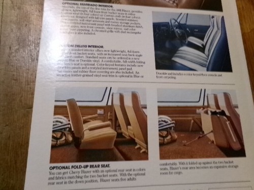 Vintage 1980 1981 Chevy K10 Blazer Autohaus Showroom Werbung Litho Schilder - Bild 8 von 10