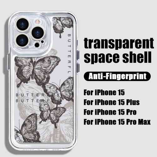 For iPhone 16 15 14 13 12 Pro Max Butterfly Soft TPU Shockproof Phone Case Cover - Picture 15 of 20